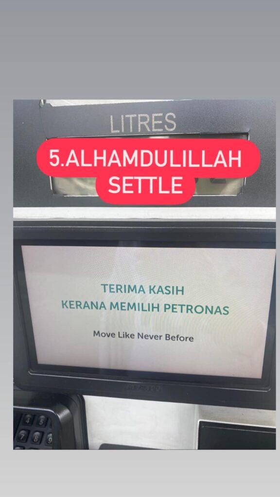 Selesai isi minyak